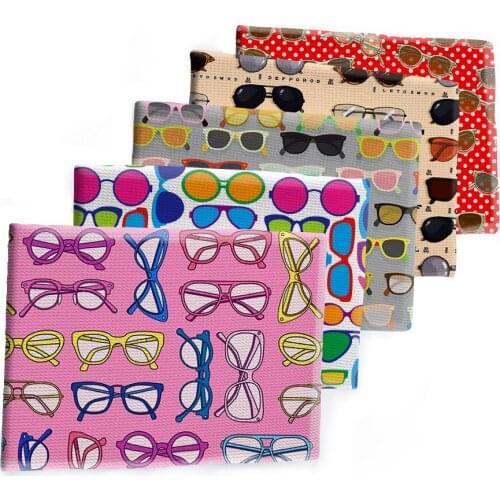 Bubble Cloth Printed Glasses Cartoon Pattern Polyester Fabric DIY Childrens Home Textile Sewing Cloth 50*145cm