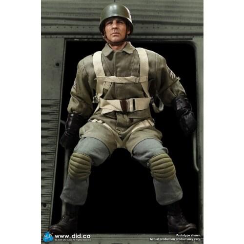 In stock DID D80146 1/6 World War II Airborne Infantry Paratrooper Green Devils Soldier Model with hatch Shi Meilin