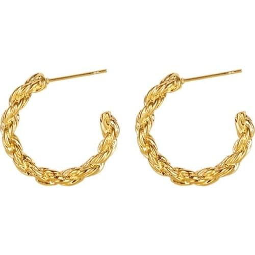 Stainless Steel Jewelry WomanTwist Earrings For Women Geometry Stud Earrings 2021 Trend Fashion Jewelry Free Shipping