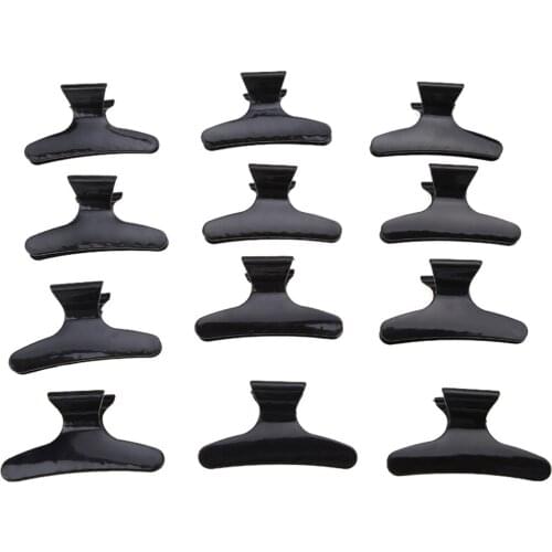 12pcs/set Butterfly Holding Hair Claw Section Styling Tools Hair Clip Clamps Care Hairpins Hair Hairdressing Tool