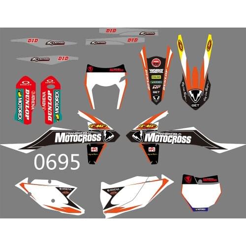 0695 3M Motorcycle Team Graphic & Backgrounds Decal Stiker Kits for KTM EXC EXCF XCW 2017 2018 2019 SX SXF XC XCF 2016 2017 2018