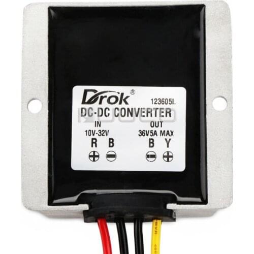 180W Power Supply Module DC 10~32V to 36V 5A Boost Converter/Voltage Regulator/Adapter/Driver for Car/Large trucks/Taxi/Bus