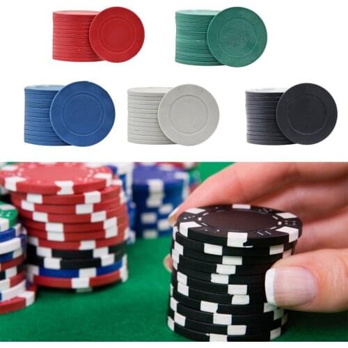20pcs ABS Poker Chips Casino Baccarat Black Jack Chip Coins Poker Cards Game Mahjong Dice Chips No Face Value Blank Chip