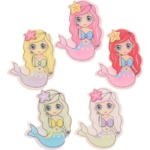 500PCS Cute 0.8inch Resin Mermaid Accessories Fashion Hair Accessories for Pen decoration DIY Hairbows Center for Hair rope