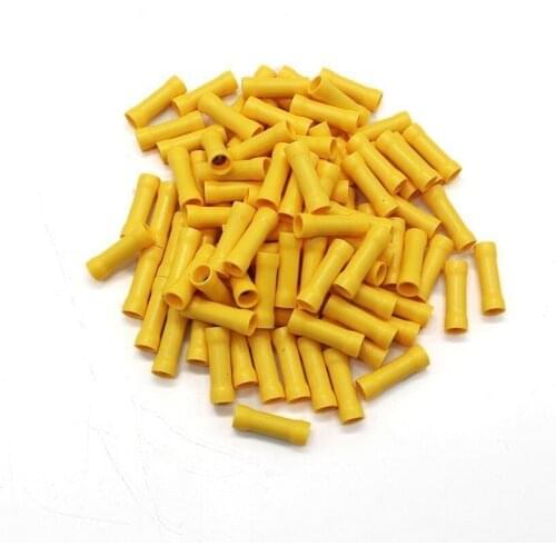 500PCS BV5 BV5.5 Full Insulating Wire Connector,Cable Wire Splice Terminals,Joiner Crimp Electrical Fully Insulation BV 5 5.5