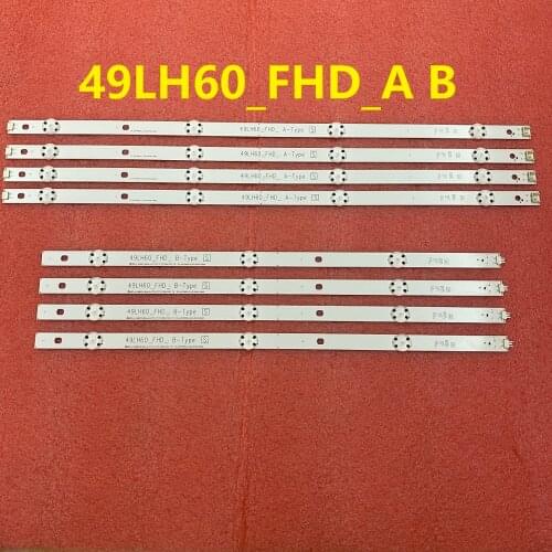 8pcs LED Backlight strip For LG 49LH604 49LH604V 49LW540S 49LH60_FHD_A B Type SSC_AG79100101_A B BOE 490B5 HC490DUN-ABRR1-211X