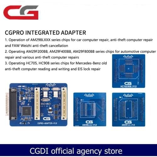 HC705/908 AM29FXXX AM29Blxxx 3 in 1 ADAPTER For CG PRO 9S12 Key Programmer Used to do 8pin chip and NEC/ Renesas series chip
