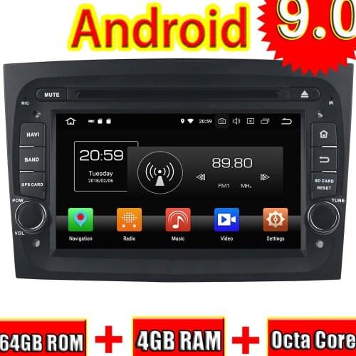 Topnavi 7'' Octa Core Android 9.0 Car DVD Player For Fiat DOBLO 2016 Autoradio GPS Navigation Audio Stereo Head Unit 2 Din Video