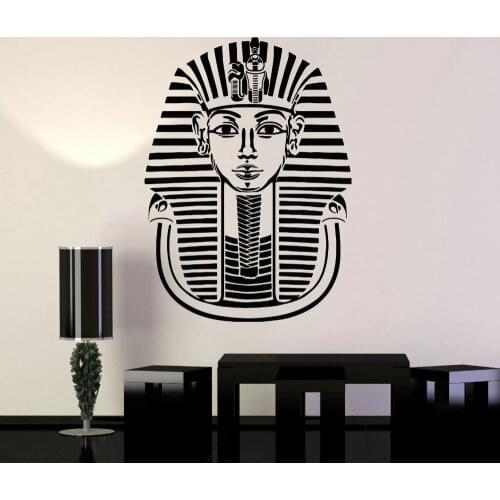 Free Shipping Vinyl Decal Pharaoh Ancient Egypt Tutankhamun Wall Stickers Art Vinyl Home Decor Bedroom Wall Decal Mural A-72