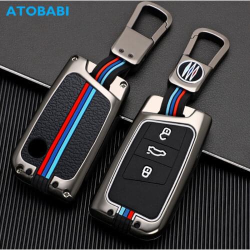 Zinc Alloy Car Key Case Smart Remote Control Fob Shell Cover For Volkwagen VW Passat B8 Magotan Skoda Superb A7 Kodiaq 2017 2018
