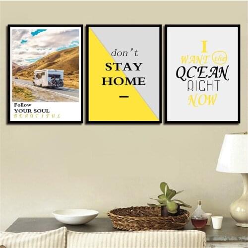 Wonderful Space Art Wall Nordic Style Follow Your Soul Home Decor Painting Canvas Prints Poster Modern Picture For Room