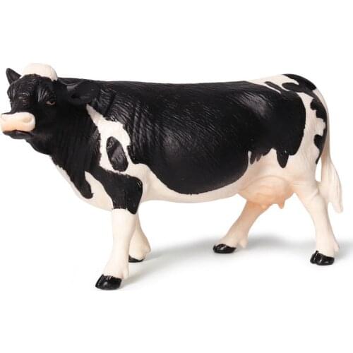 Original Wild Animals World Holstein Cows Cattle Farm Model Action Figurines Miniature Collection Toy For Kids