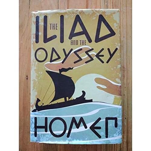 Iliad and The Odyssey Vintage Style Metal Sign Iron Painting for Indoor & Outdoor Home Bar Coffee Kitchen Wall Decor 8 X 12 Inch