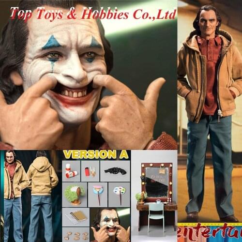 For Collection 1/6 Scale joker Bullet Head X WAR STORY BH006 The Mentally Ill Mental patient Casual joker Clown figure Toys