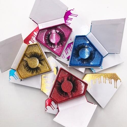 Magnetic lashes box diamond eye lashes box wholesale custom print logo