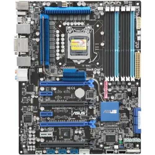ASUS P7F7-E WS SuperComputer LGA 1156 Intel 3450 w/ NVIDIA NF200 SATA 6Gb/s USB 3.0 ATX Intel Original Used Motherboard