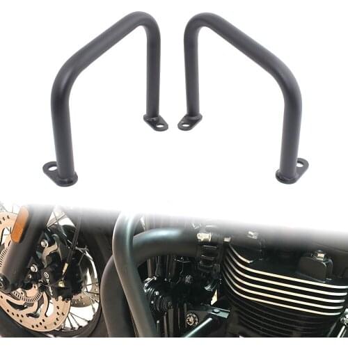 Motorcycle accessories bumper black with anti-drop glue Fit For Triumph Bonneville T120/T100 2016-2021