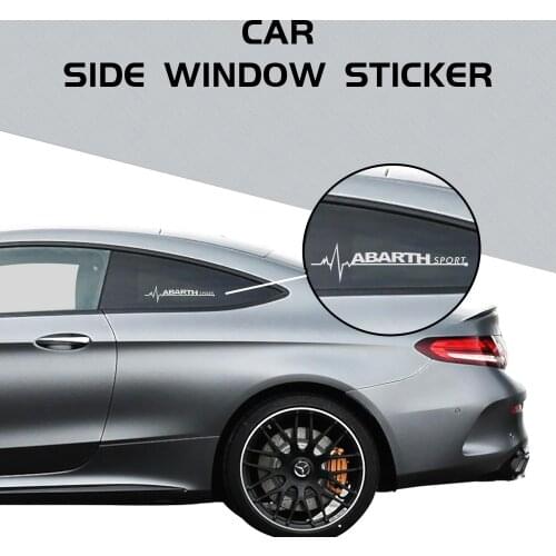2pcs Sport Car Side Window Emblem Stickers for abarth 595 500 695 punto 1000 204a 124 spider fiat 500 131 Auto Accessories
