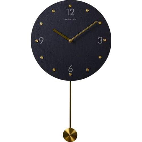 Nordic Pendulum Wall Clock Modern Design Creative Luxury Home Watch Silent Simple Living Room Reloj Pared Home Decoration EB50WC