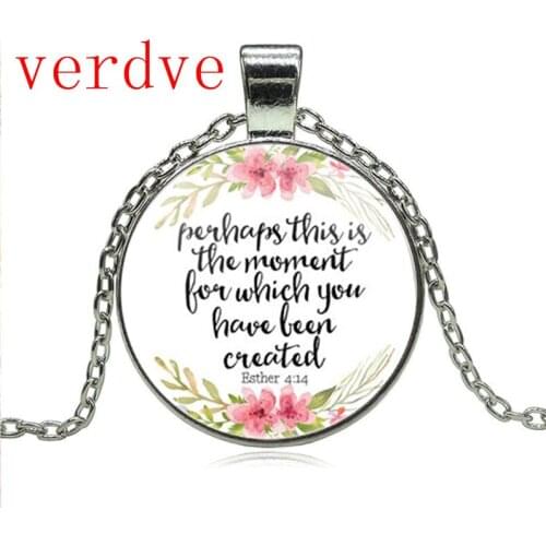 New Perhaps This is the Moment for which you have Been Created Necklace Inspirational Jewelry Esther 4:14 Christian Gifts