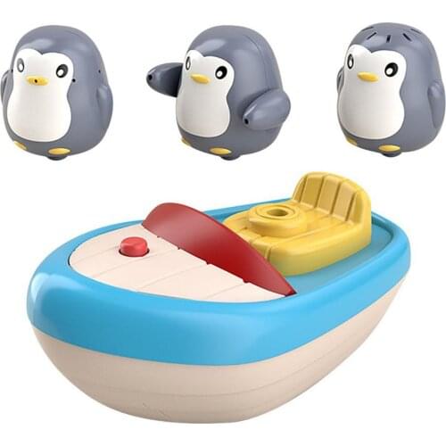 Novel Floating Toys High-quality Cute Penguin Shape Bathing Spinning Water Toy Swimming Pool Water Game Infant Bath Toys Gift