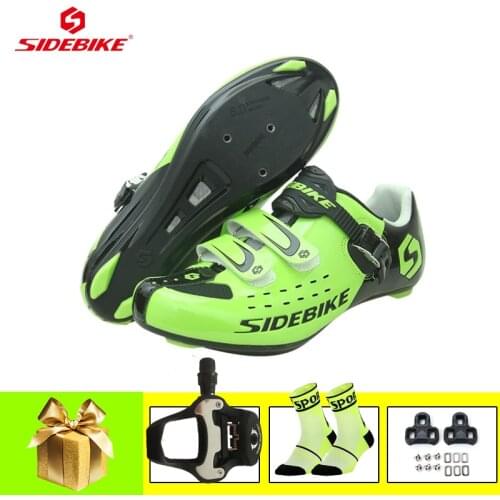 SIDEBIKE Sapatilha Ciclismo Cycling Shoes Road Bike Pedals Self-locking Breathable Athletic Bicycle Sneakers Riding Bike Shoes