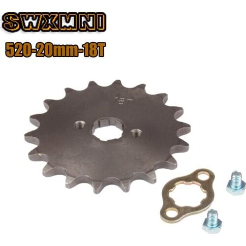 Motorcycle Steel 520 chain 20mm 18T Teeth Front Engine Sprocket For Honda Lifan ZongShen YCF ATV Quad Dirt Pit bike Buggy