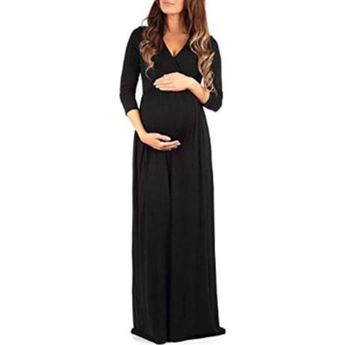Pregnancy time Dresses for pregnant women solid straight clothes Maternity dresses Gravidas Pregnant dresses spring clothes