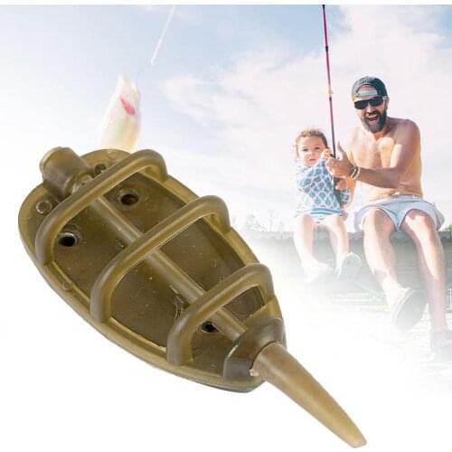 Flat Swim Feeders Inline Method Feeders Carp Fishing Float Bait Tackle Feed Fishing Tool Pond River Holder Feeder Fishing B C1S6