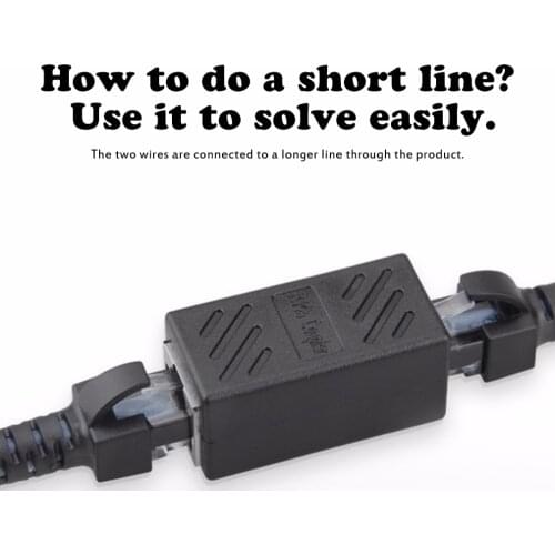 OXA Black Female to Female Network LAN Connector Adapter Coupler Extender RJ45 Ethernet Cable Join Extension Converter Coupler