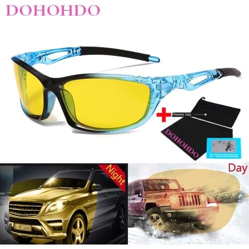 DOHOHDO New Night Vision Glasses For Driving Men Women Car Driver Goggles Sunglass UV Protection Polarized Sunglasses Anti-Glare