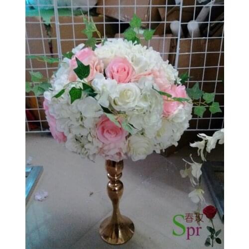 SPR pink with green white wedding table centerpiece flower ball decoration artificial arch party backdrop decorative flore