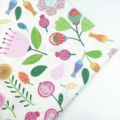 Syunss,Colors Floral Printed 100%Cotton Fabric DIY Tissu Patchwork Telas Sewing Baby Toy Bedding Quilting The Cloth Craft Tecido