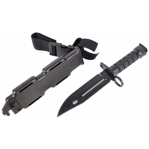 Wargame Airsoft Tactical Toy Plastic M9 Knife Outdoor Hunting Training Camping Survival Cosplay Knife Black