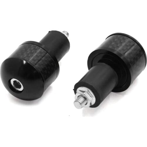 Uxcell 2Pcs Carbon Fiber Pattern 7/8" 22mm Motorcycle Handlebar End Caps Handle Grips