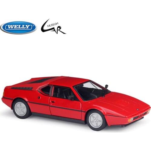 Welly 1:24 Diecast Classic Sports Racing Car BMW M1 Metal Car Alloy Model Toy Vehicle Decoration Collectible Birthday Gifts