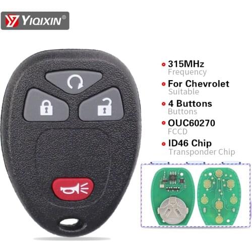 YIQIXIN Remote Control Car Key ID OUC60270/KOBGT04A Transponder 315Mhz For Chevrolet Avalanche For Buick Enclave For GMC Acadia