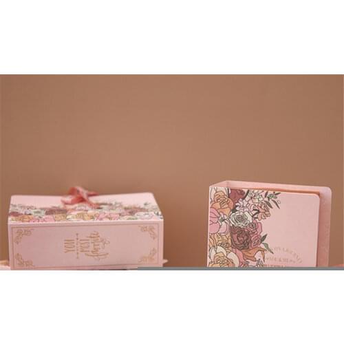 1-5pcs Creative Simple Book Shape Gift Box Creative Kraft Paper DIY Gift Candy Dragee Wrapping Packaging Flower Box with Ribbon