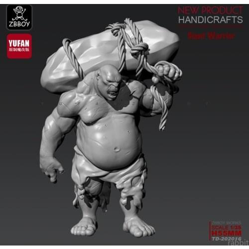 55MM 1/35 Resin Kits large boulders resin strange soldiers were self-assembled TD-202016