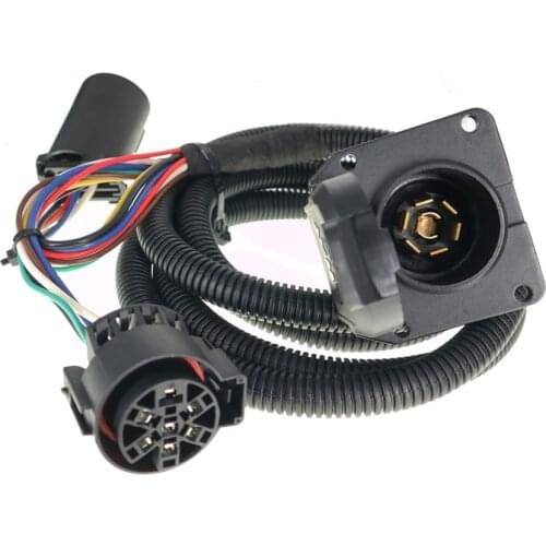 7-Foot Vehicle-Side Truck Bed 7-Pin Trailer Wiring Harness Extension for Select Chevrolet Dodge Ford GMC Nissan Ram