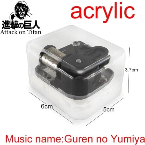 Acrylic wind up Guren no Yumiya anime attack on titan Shingeki no Kyojin music box for Chirstmas birthday new year kids gift