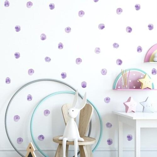 Watercolor Mint Green Wave Dot Stickers Childrens Room Kindergarten Layout Gift Wall Stickers