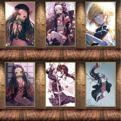 5D Diamond Mosaic Anime Kimetsu Demon Slayer Diamond Painting Diamond Mosaic DIY Full Diamond Embroidery Living Room Home Decor