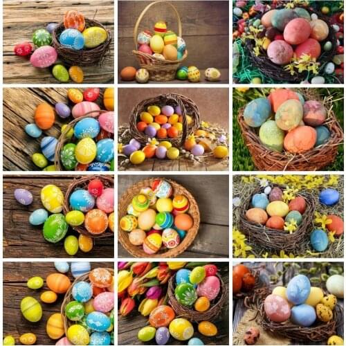 Diamond Mosaic Easter Eggs Full Drill 5D Diy Diamond Painting Scenery Cross Stitch Kits Bead Embroidery Home Decor Handmade Gift