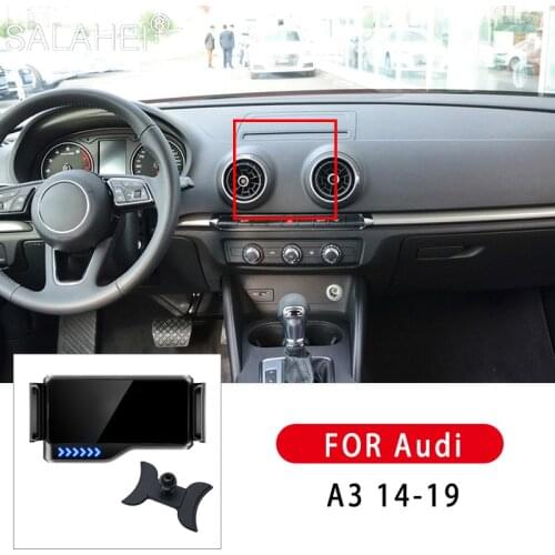 Car Phone Holder Air Vent Stand for Iphone XS 11 For Audi A3 2014 2015 -2019 Mobilephone Auto Support Mount Car Phone Bracket