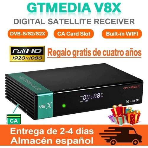 HOT sale Free Shipping DVB-S2 Satellite Receiver GTMEDIA V8X H.265 DVB S2 V7 S2X Wifi CA Slot Scart Set Top Box GT MEDIA V8 NOVA