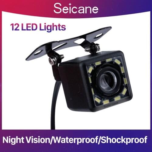 Seicane HD Car Rearview Camera with 12 LED Lights Reverse Parking Backup Camera CCD CMOS Night Vision Waterproof
