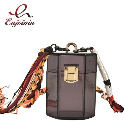 Fashion Acrylic Mini Party Clutch for Women Woven Shoulder Strap Purses and Handbags Female Designer Crossbody Bag Fashion Bag