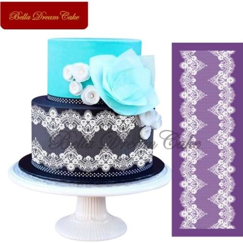 Royal chandelier Mesh Stencils for Wedding Cake Lace Moulds Decorating Tools DIY Baking Accessories Dining Bakeware MST-44