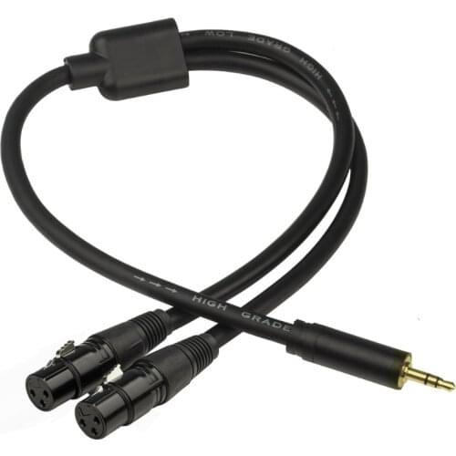 Molded 3.5mm One Point Two Audio Cable 1 Point 2 Transfer Extension Cable 3.5 To XLR Double Female Cable